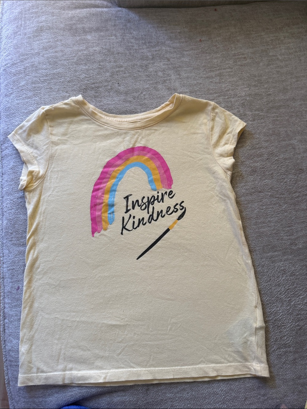 GAP Yellow 'Inspire Kindness' Rainbow Tee